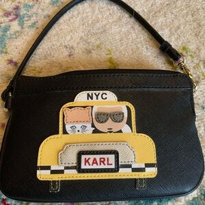 Karl Lagerfeld Black and Yellow Taxi Bag